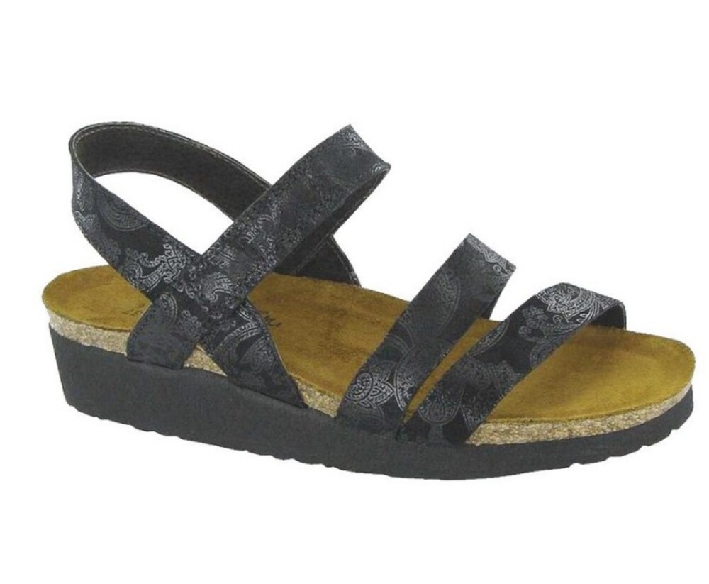 Naot Kayla Wedge Sandal Black Lace